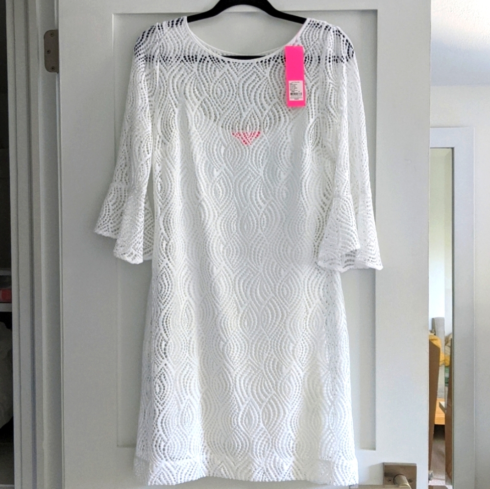 Fontaine Dress in Flowing Leaf Lace Sz M